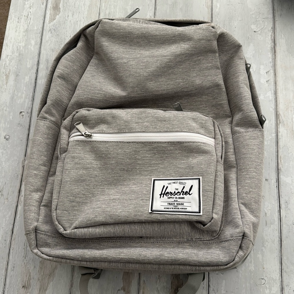 Herschel gray back pack. Fits up to 15” laptop.